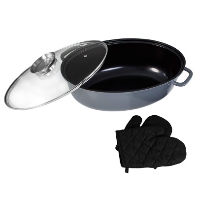 classical aluminum oval fish pan 16 inch turkey roaster non stick cookware sets with lid