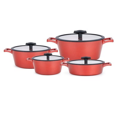 10 pcs retro Die cast Aluminum Kitchen  Pot Sets  casserole cookware sets