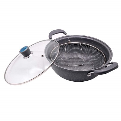 4 Liter carbon steel non stick oil fryer fried cookware sets